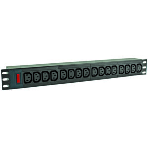IEC C13 Neon Indicated 19" Horizontal Rack Mount - 16 Way