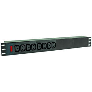 IEC C13 Neon Indicated 19" Horizontal Rack Mount - 8 Way
